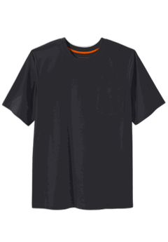 【Rest&Recreation】24HS★ POCKET CREWNECK T-SHIRT (X,XL) Heavyweight Pocket Crewneck T-Shirt - Relaxed Fit, Black