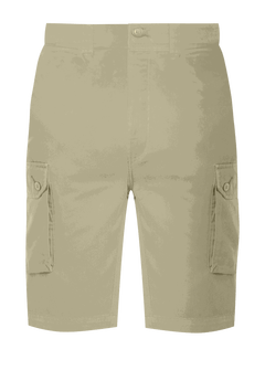 Cargo Shorts with Elastic Waist and Belt, Dusky Green | King