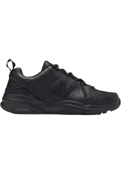New Balance® 608V5 Shock-Absorbing Sneakers, Black Leather | King Size
