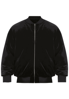 ジャケット・アウター 00s normcore velour jersey bomber jacket Velour Bomber Jacket - Soft Full Zip Outerwear, Black | King