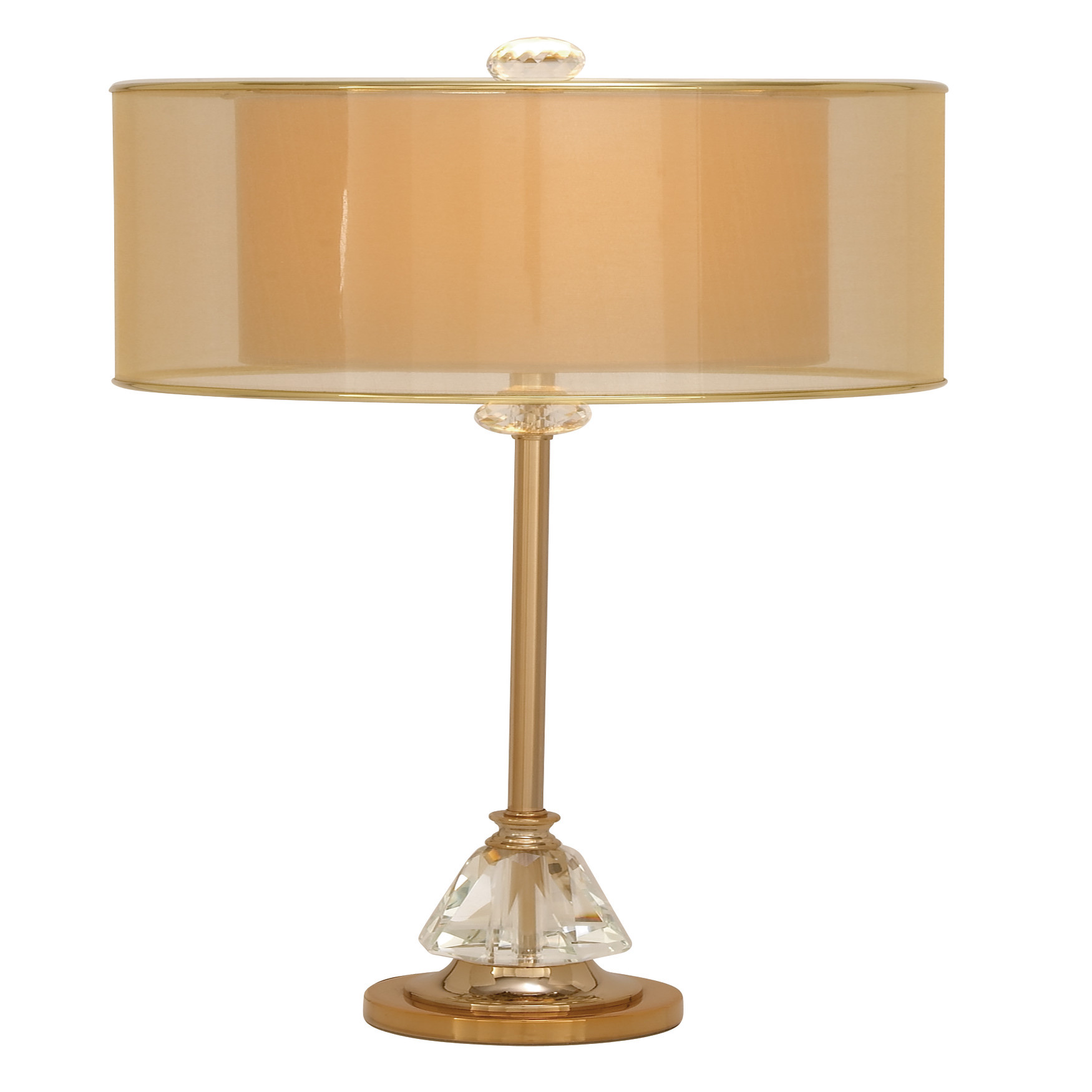 Glam Style Copper Crystal Glass Buffet Lamp, COPPER