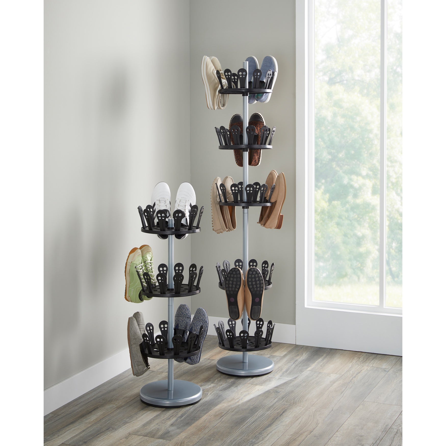 Swivel shoe sales rack