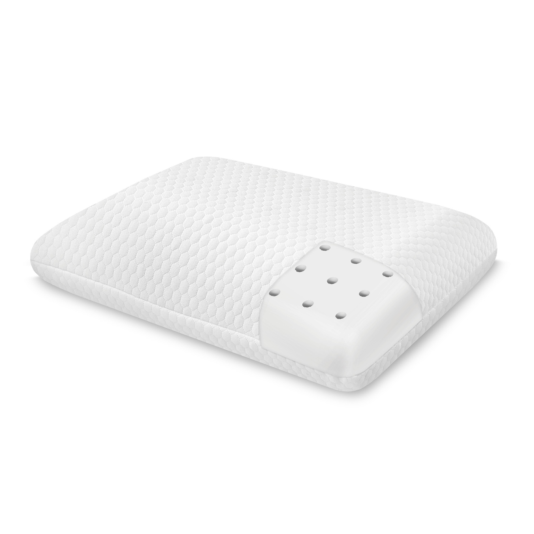 SensorPEDIC Essentials Memory Foam Gusseted Bed Pillow, WHITE