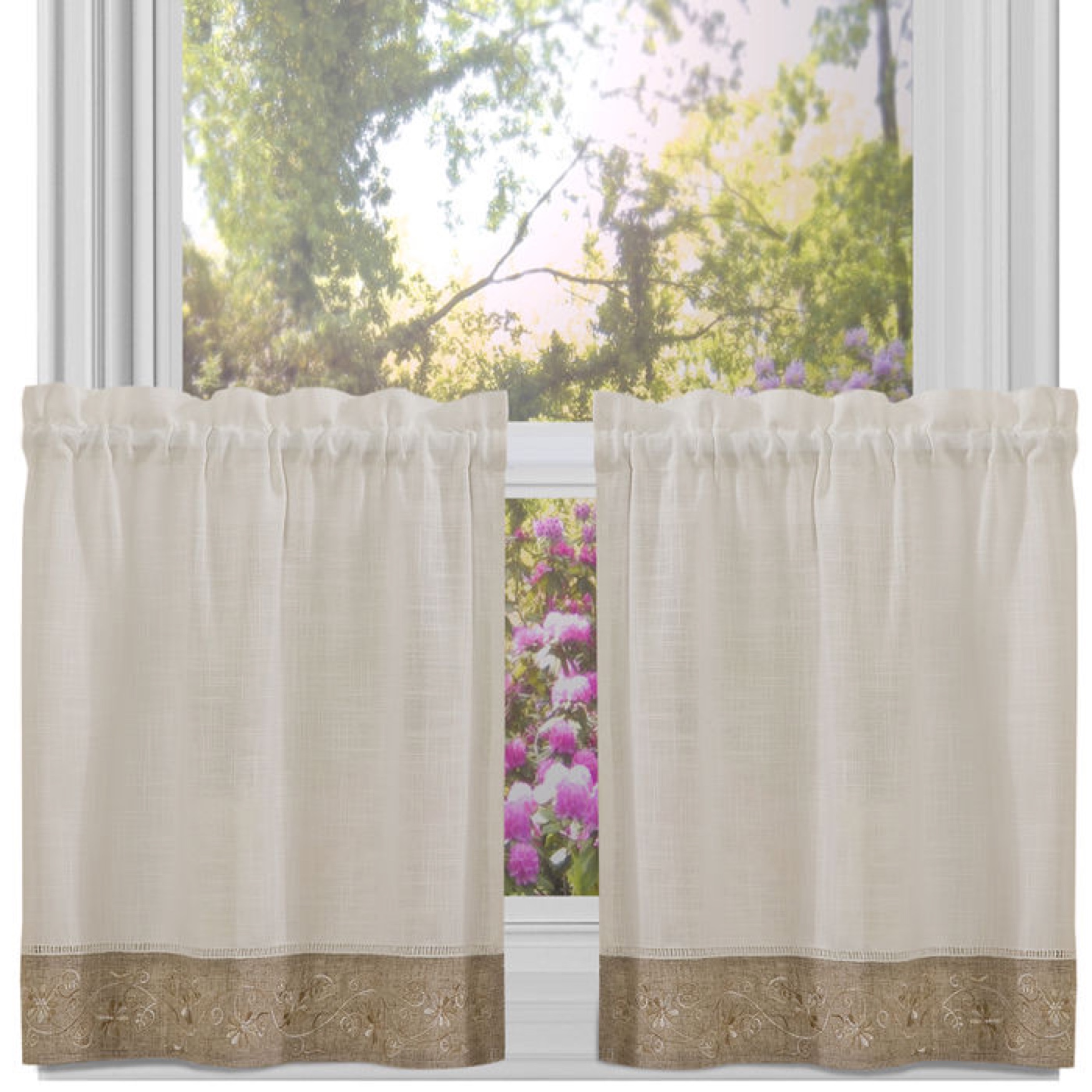 Oakwood Window Curtain Tier Pair, 