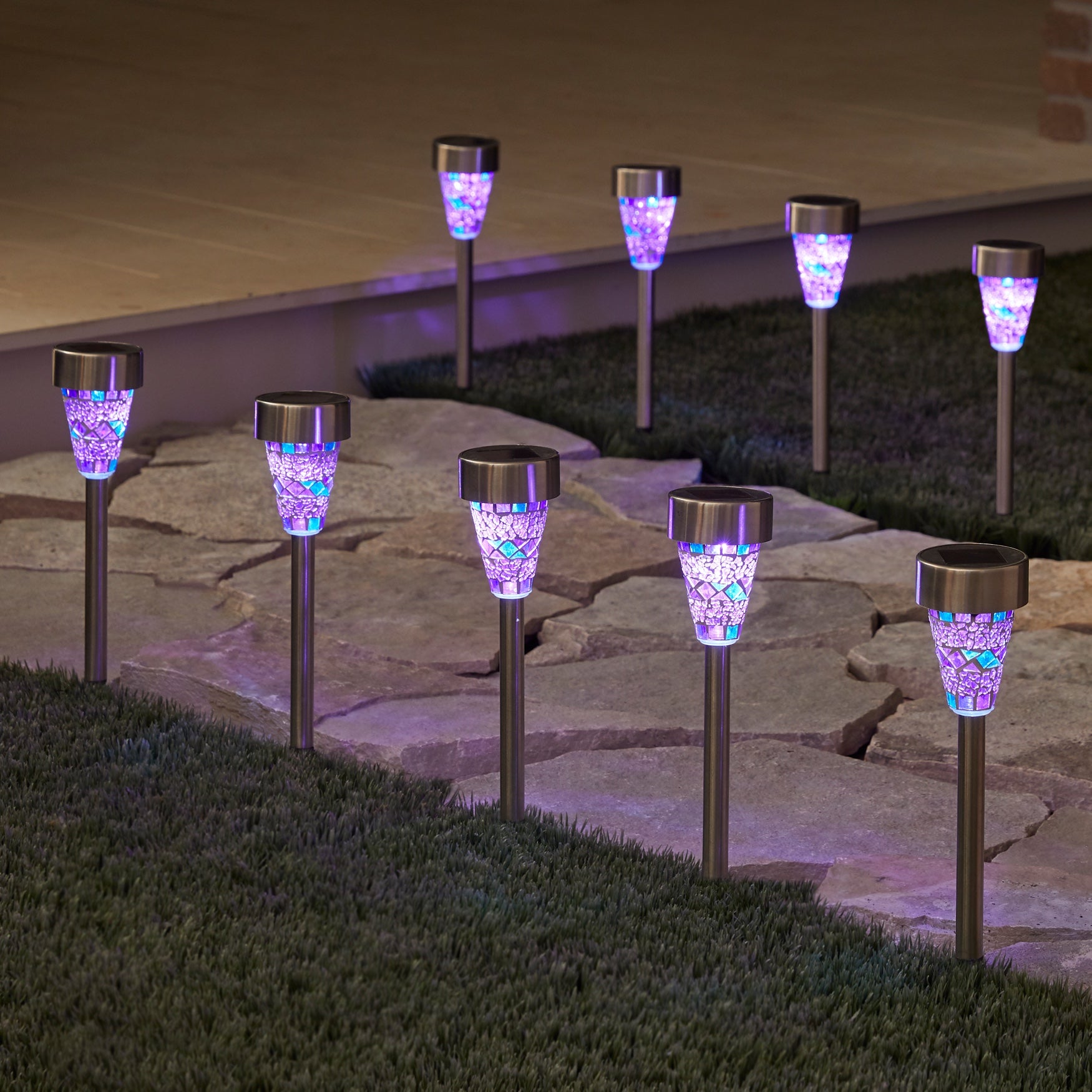 garden stake lights mains powered