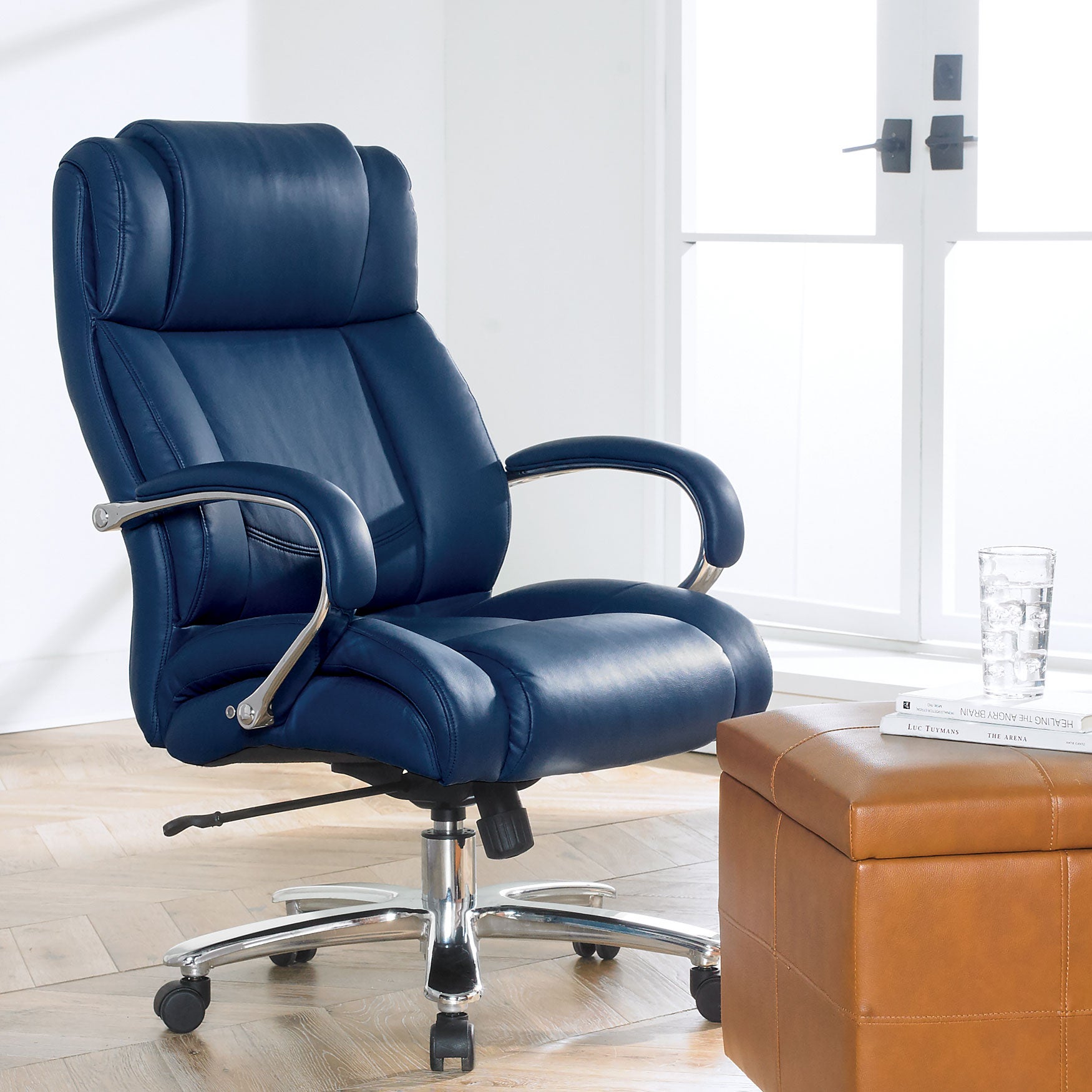 Big and Tall Chrome Finish Office Chair King Size