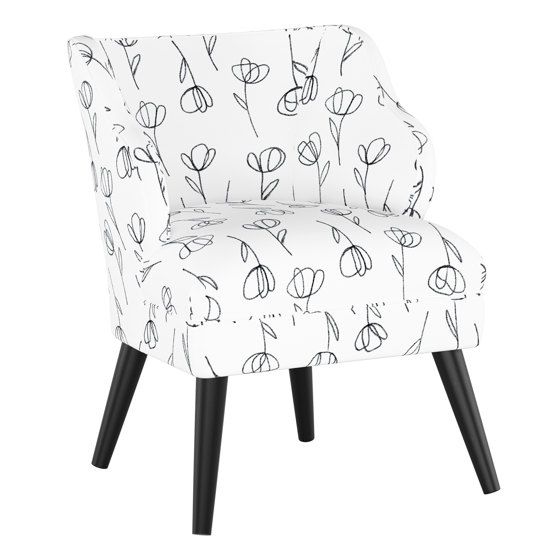 Contoured Tulips Modern Chair, TULIP WHITE