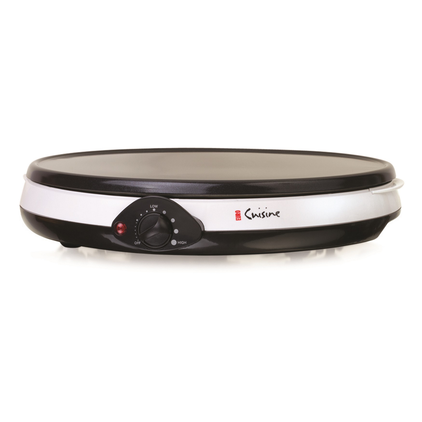 Euro Cuisine 12&quot; Electric Crepe Maker, BLACK AND WHITE