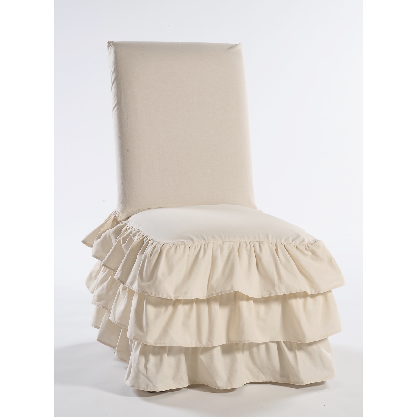 3-Tier Ruffled Dining Chair Slipcover , 