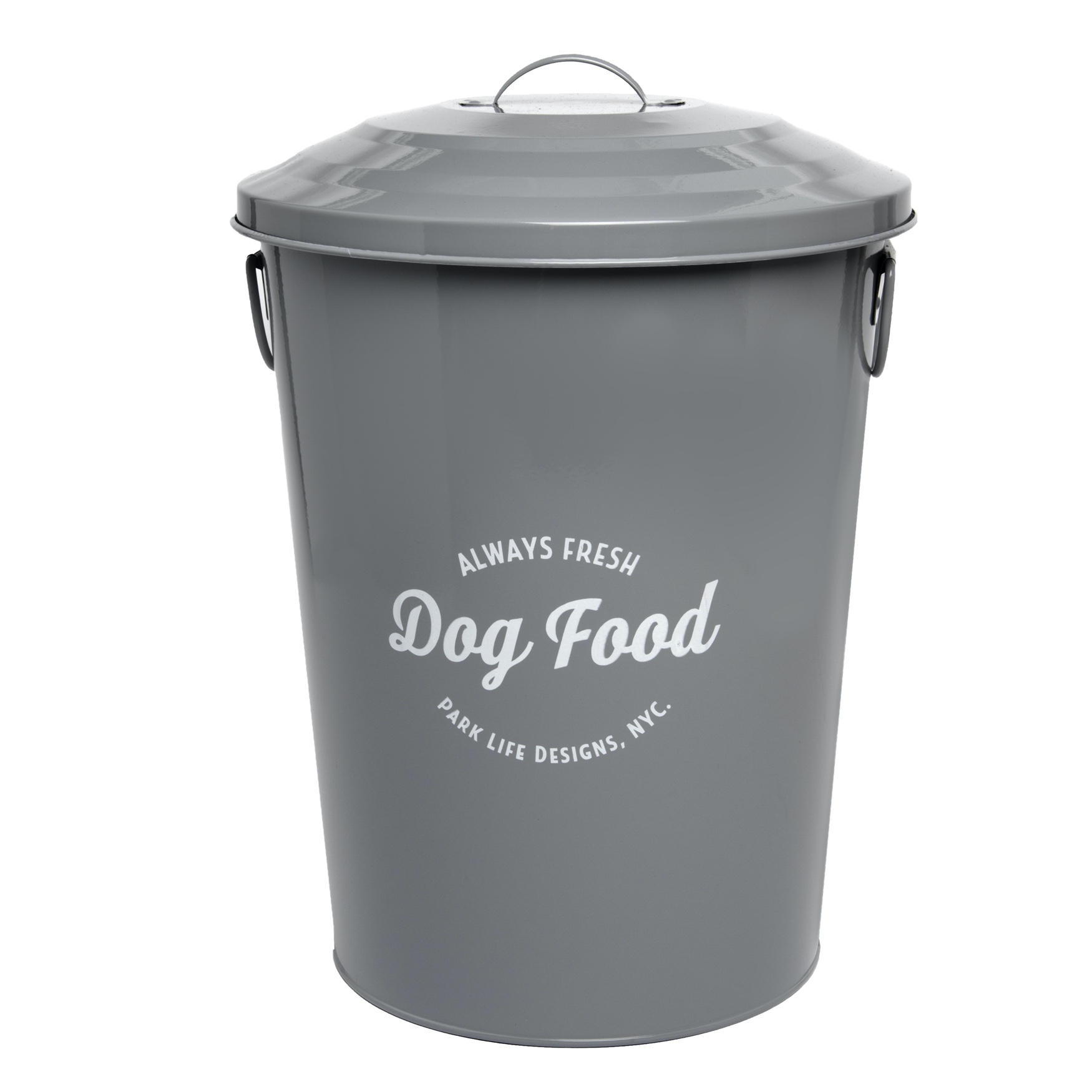 Andreas Grey Large 25Lbs Pet Dog Cat Food Bin, GREY