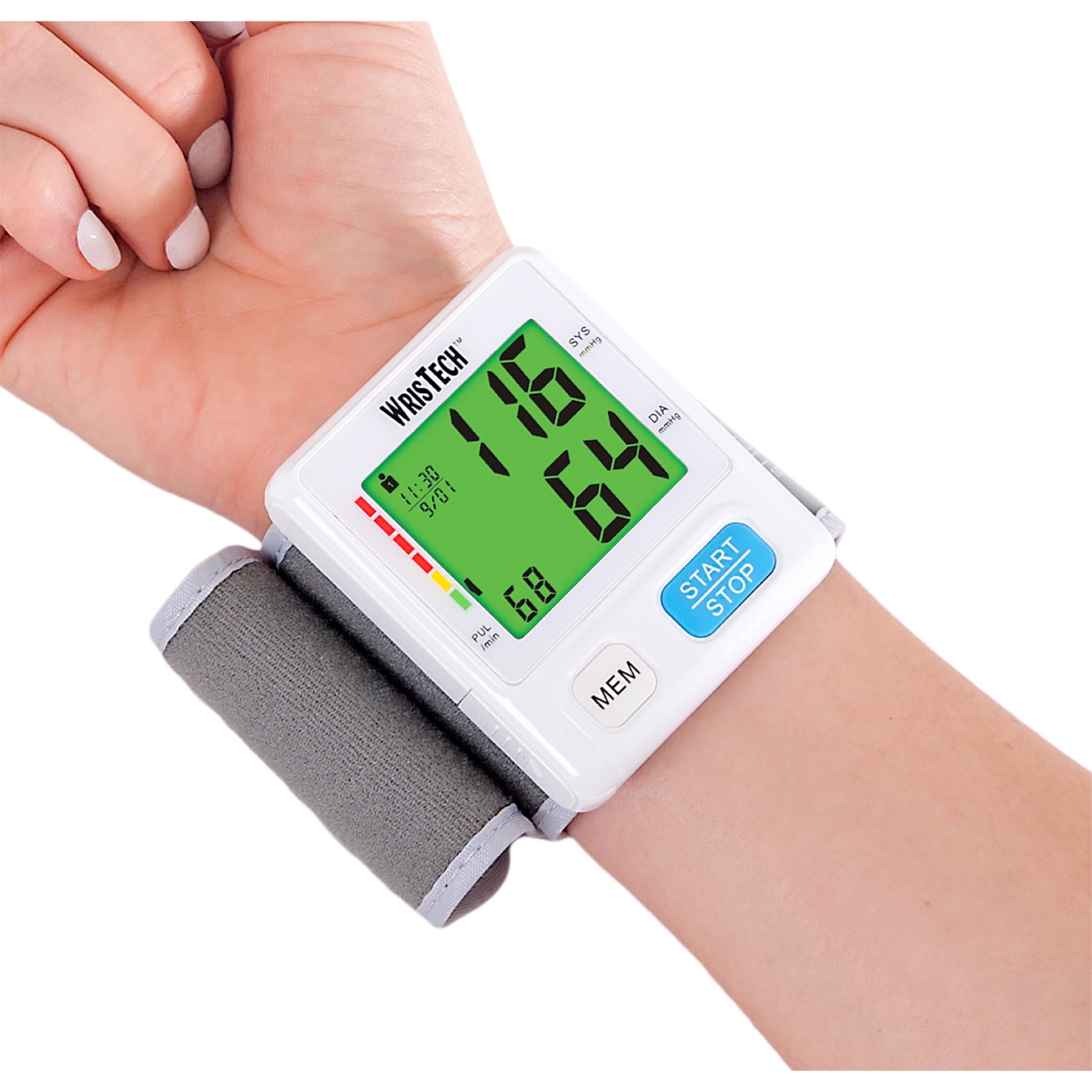 Color Coded Slim Wrist Blood Pressure Monitor King Size