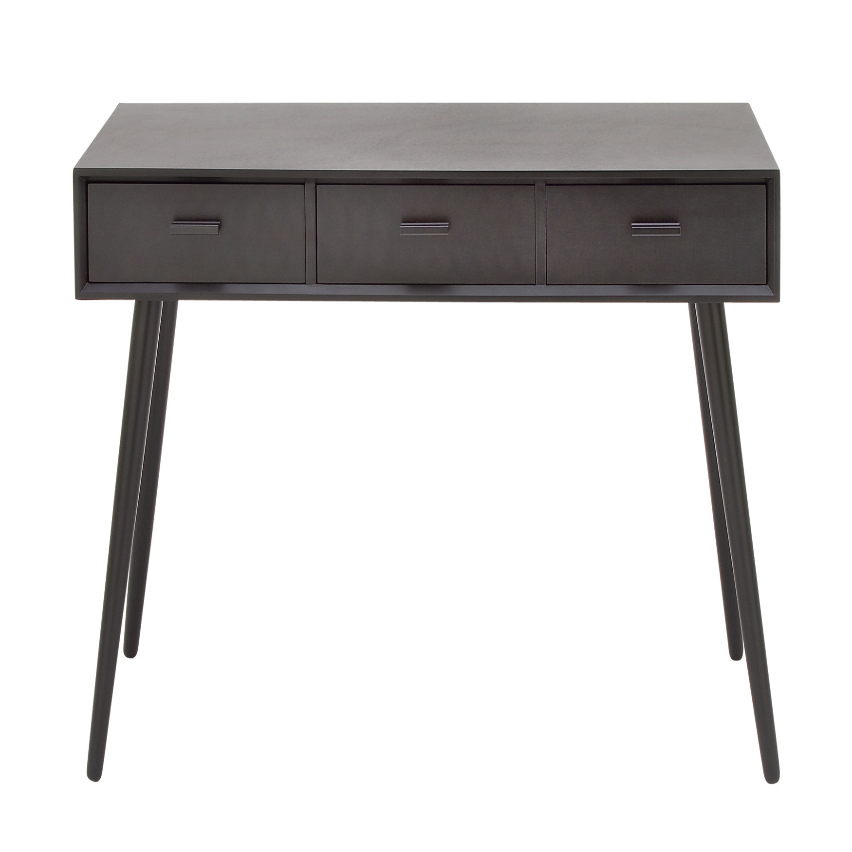 Black Modern Wood Console Table, 29 x 42, BLACK