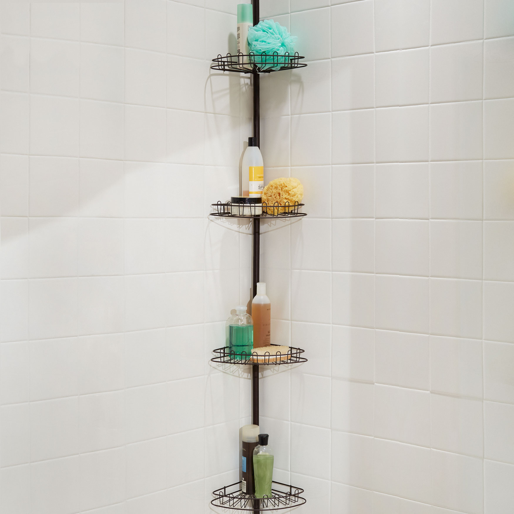 4-Tier Corner Shower Shelf, BRONZE