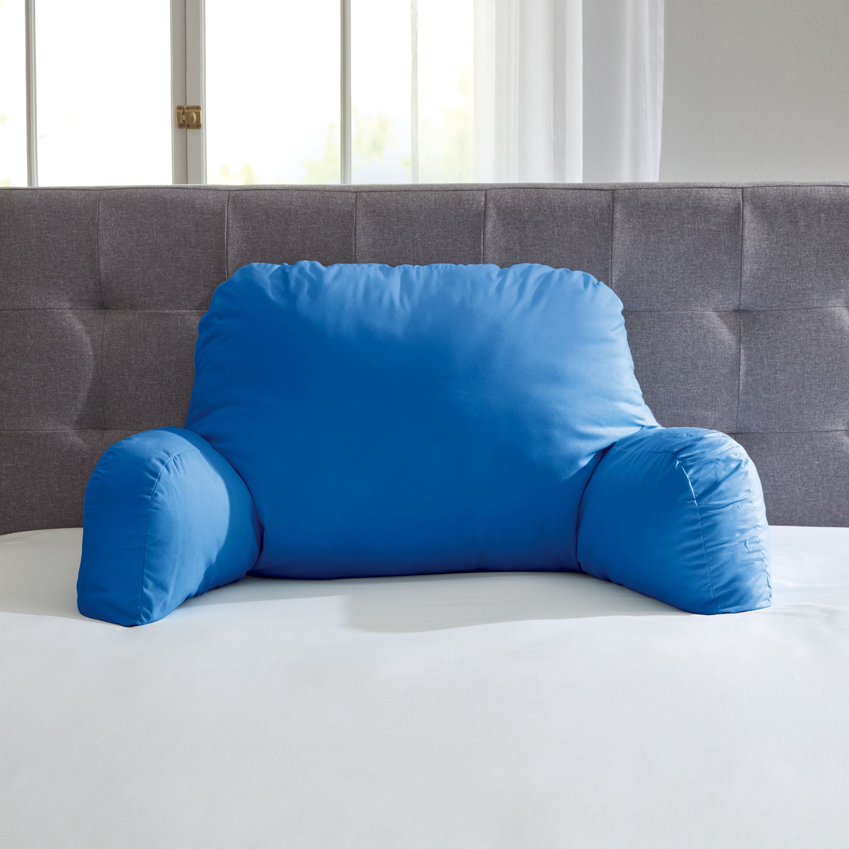 Microfiber Backrest Pillow Oversized Support Ocean Blue King Size