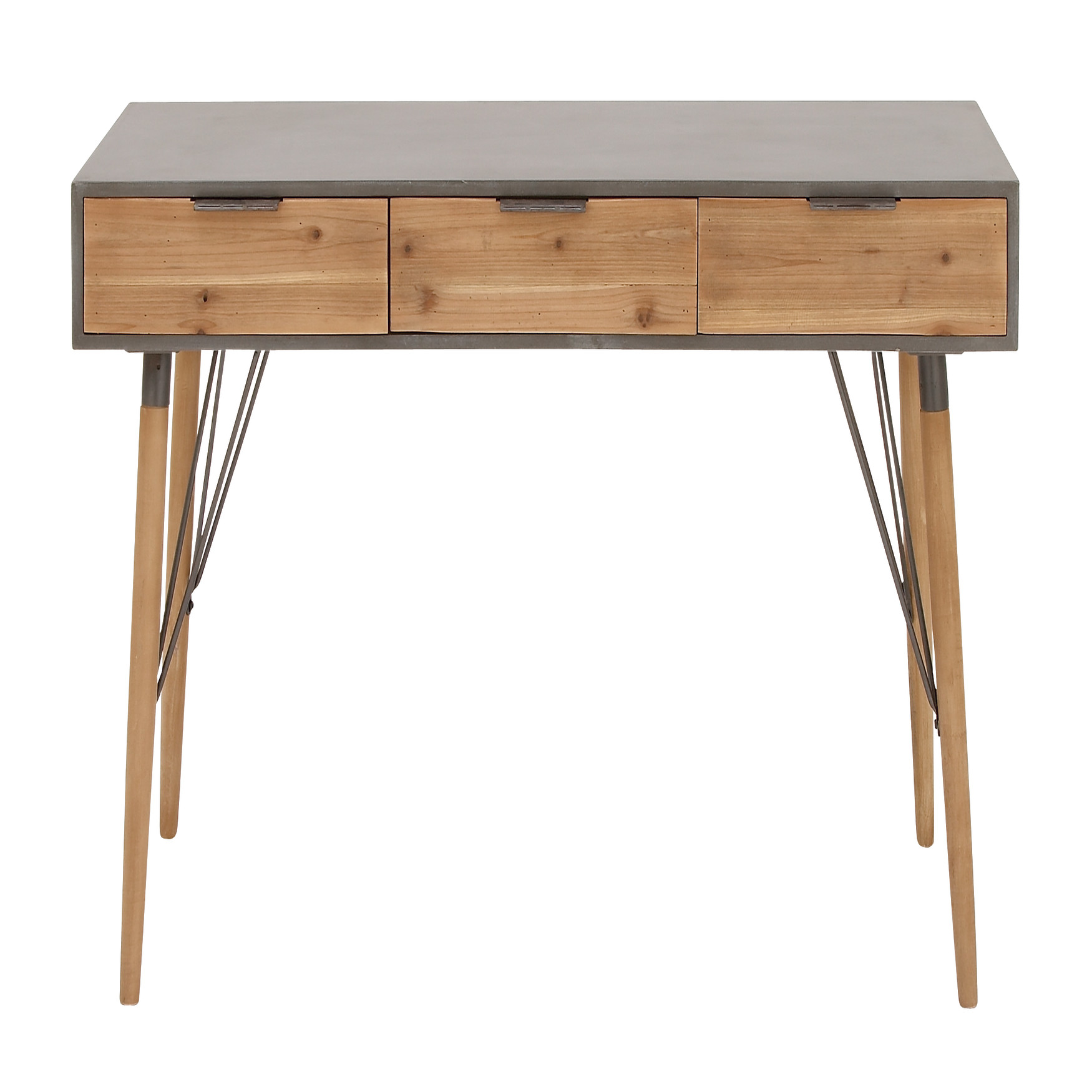 Brown Modern Wood Console Table, 30 x 48, WHITE