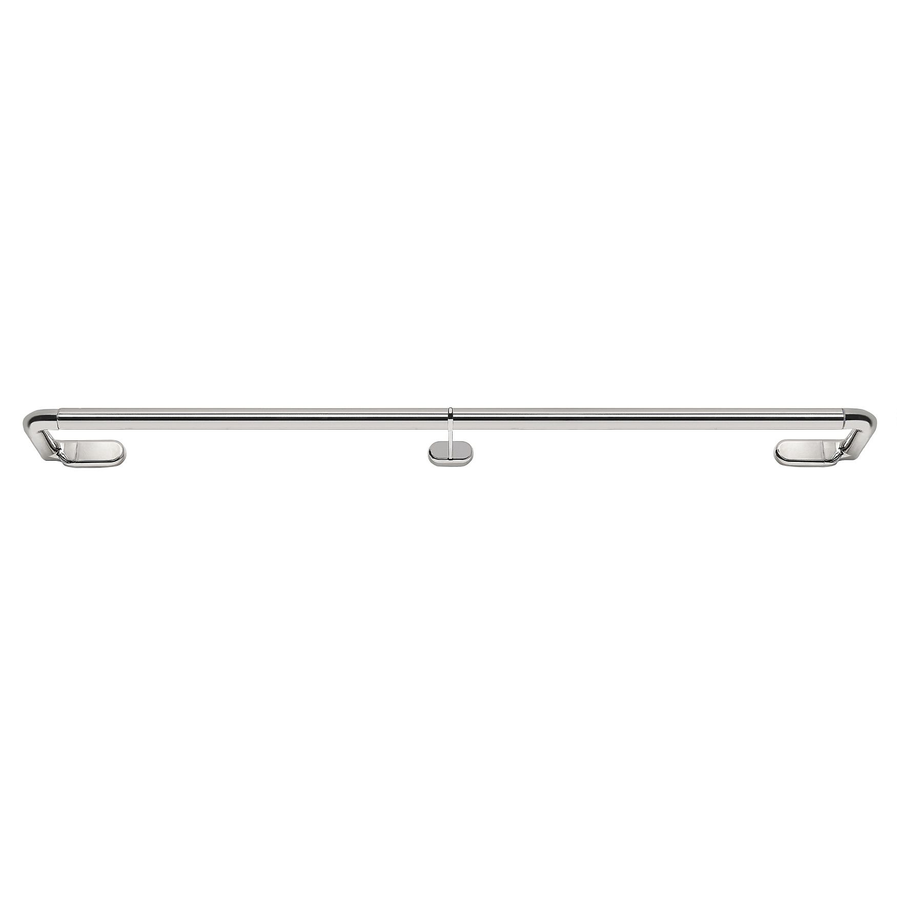 Innovative Wrap Around Curtain Rod - Dylan 36-66, BRUSHED NICKEL