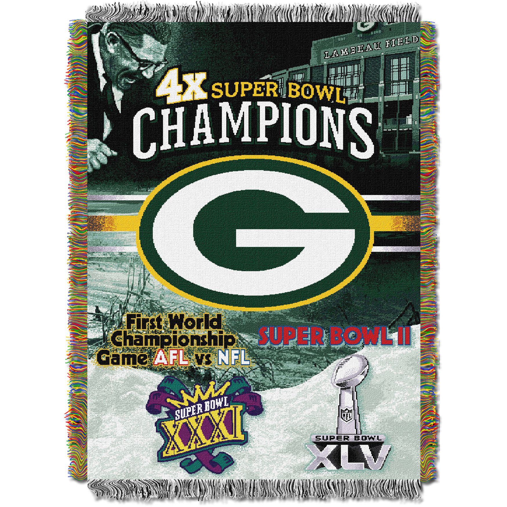 Packers Commemorative Series Throw, MULTI