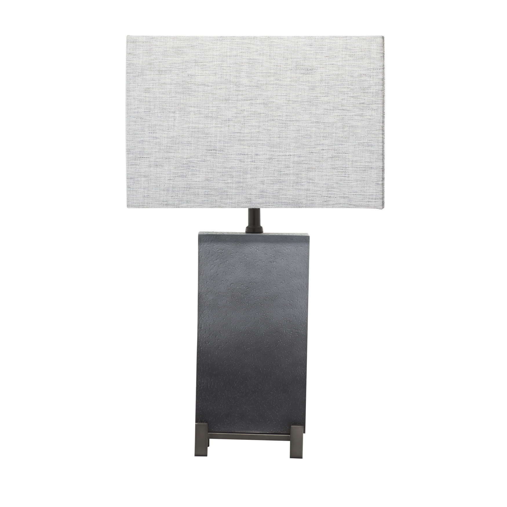 Grey Polystone Transitional Table Lamp, GREY