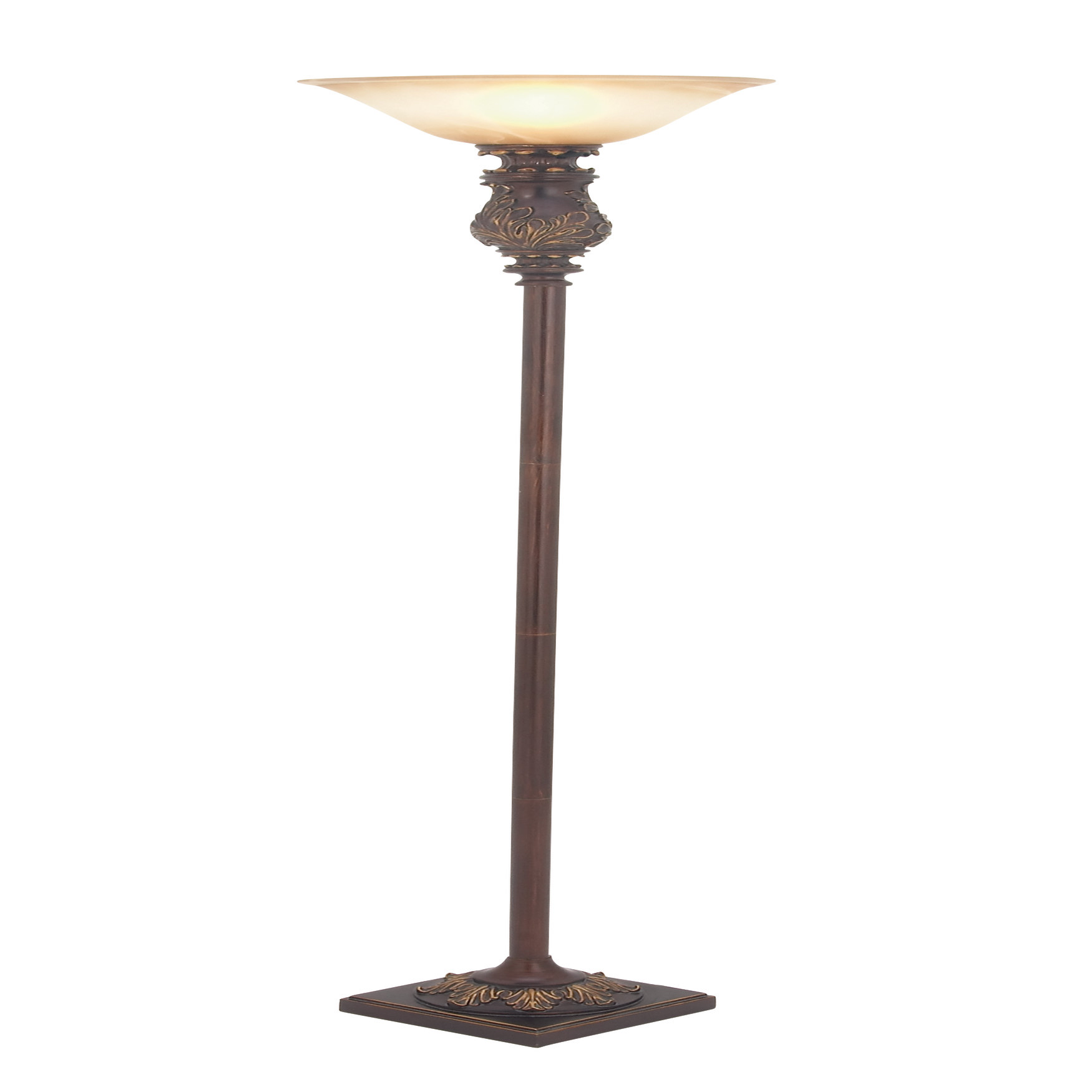 Brown Metal Traditional Floor Lamp, BROWN