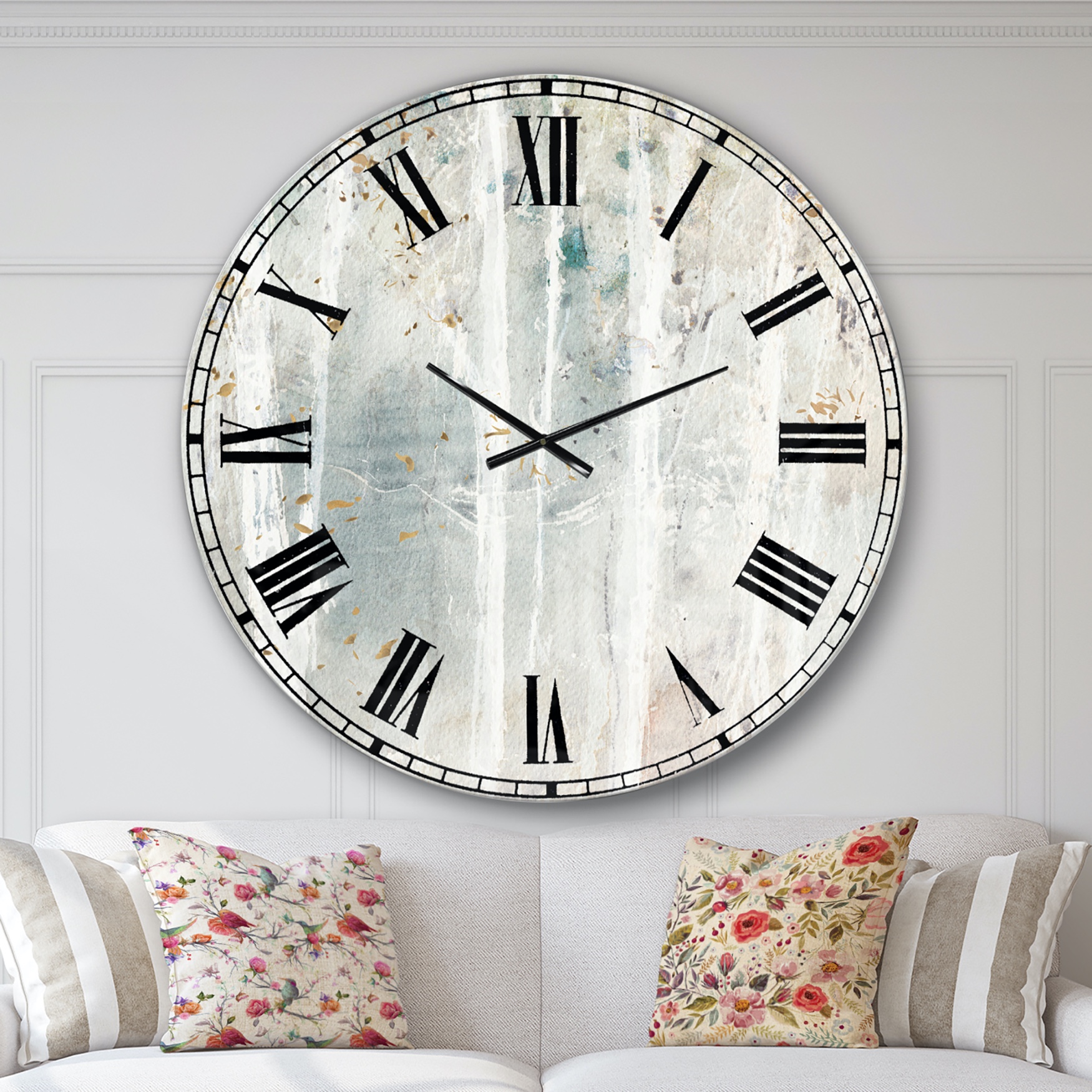 A Woodland Walk Into The Forest Vi Traditional Wall Clock, BEIGE