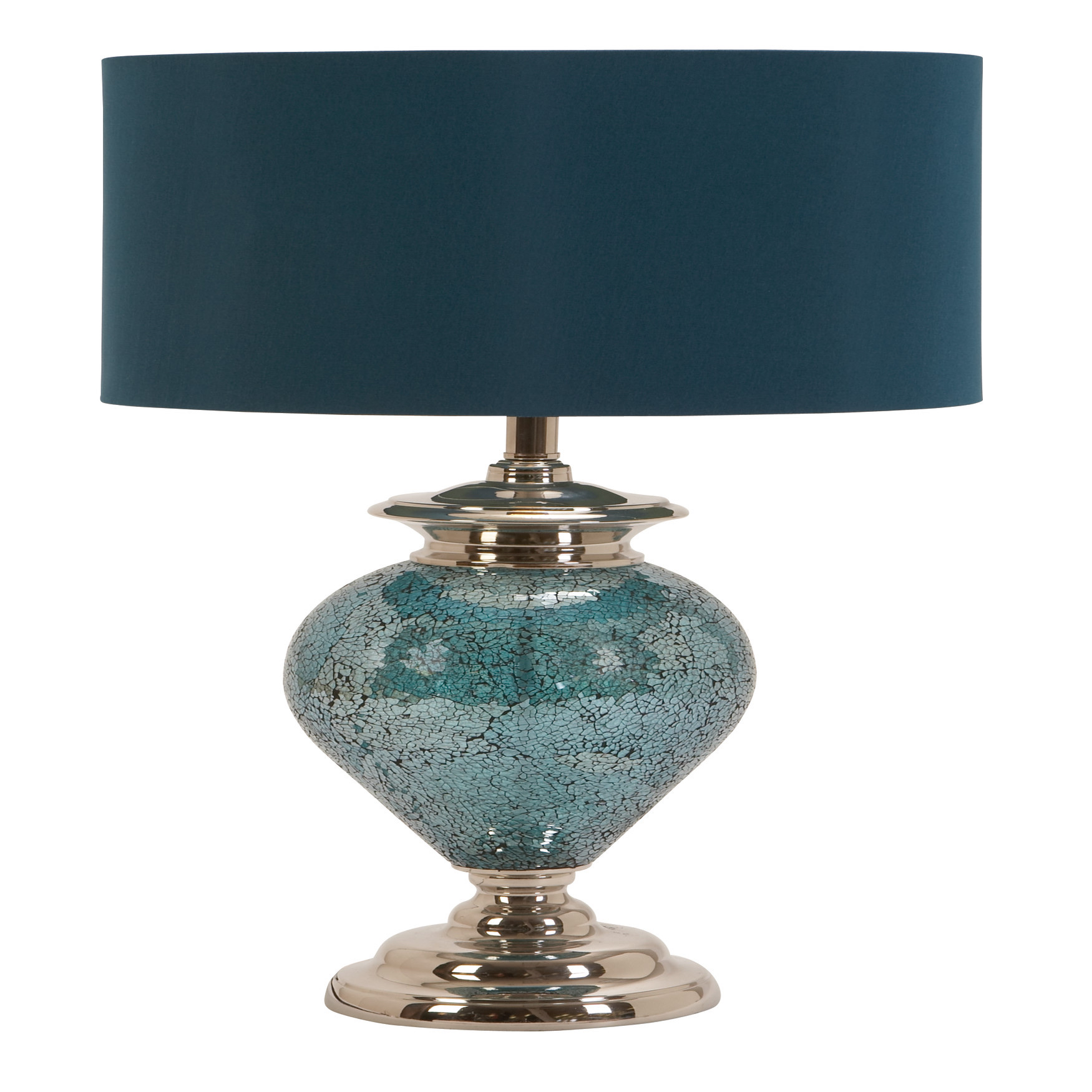 Silver Glass Tuscan Table Lamp, SILVER