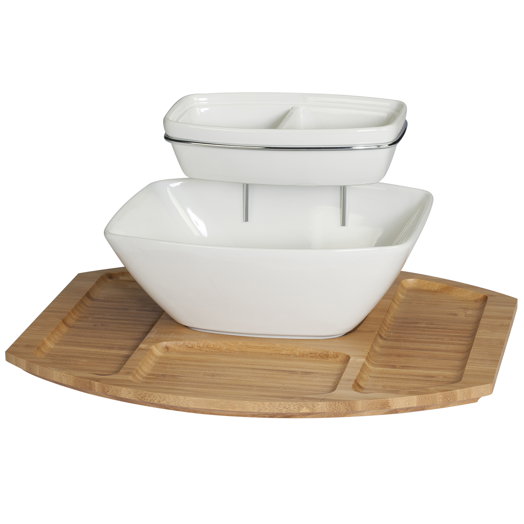 Table Styles Chip & DipServer, WHITE NATURAL