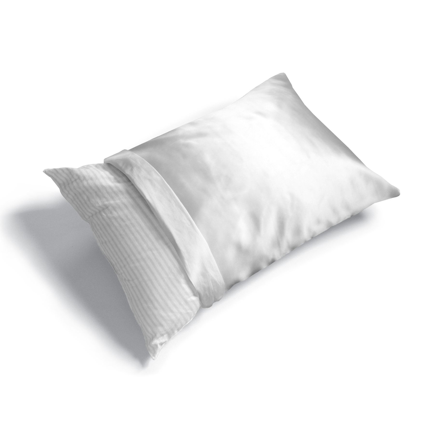 6-Pack Satin Polyester Pillow Protector, WHITE