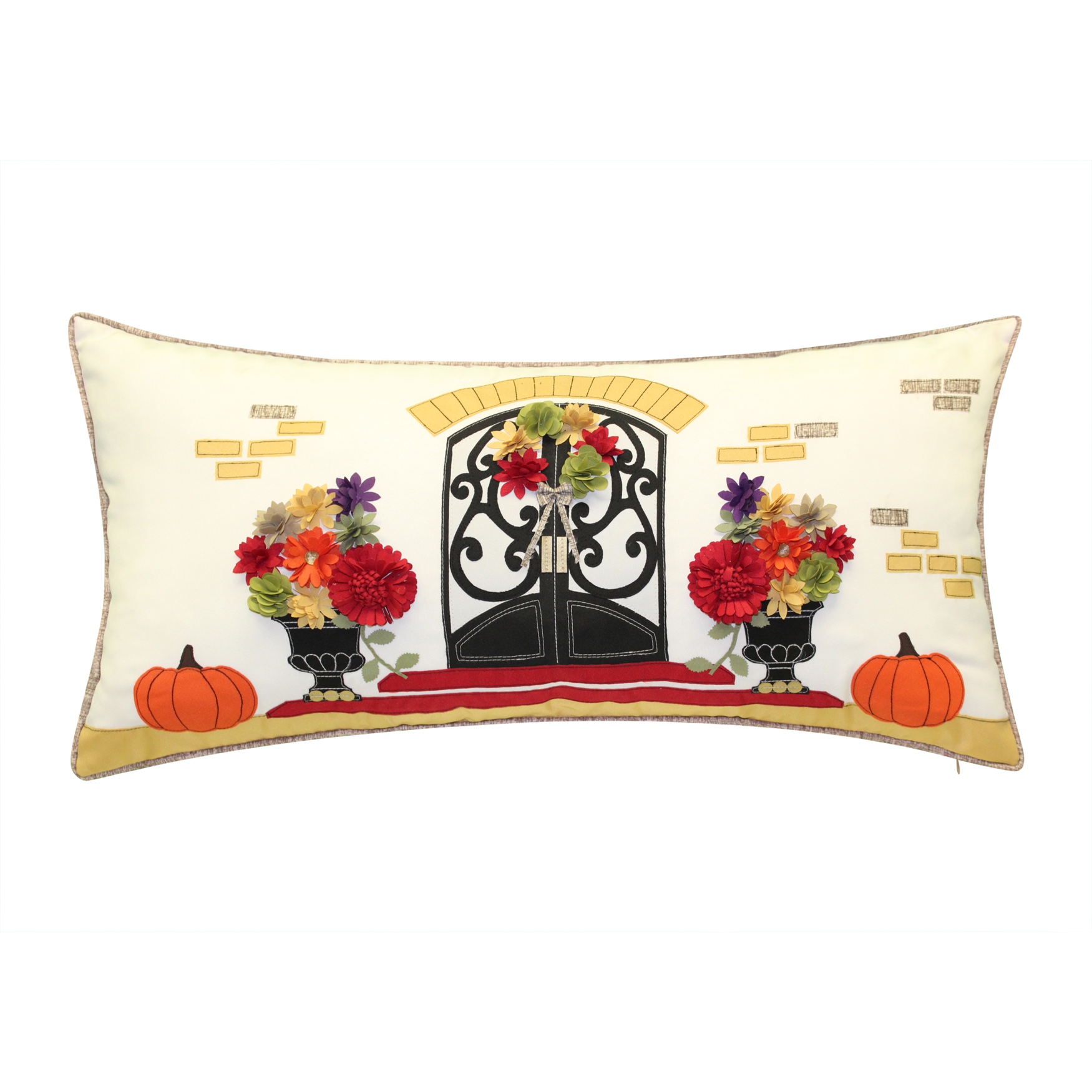 Indoor & Outdoor Harvest Welcome Home Decorative Pillow , MULTI