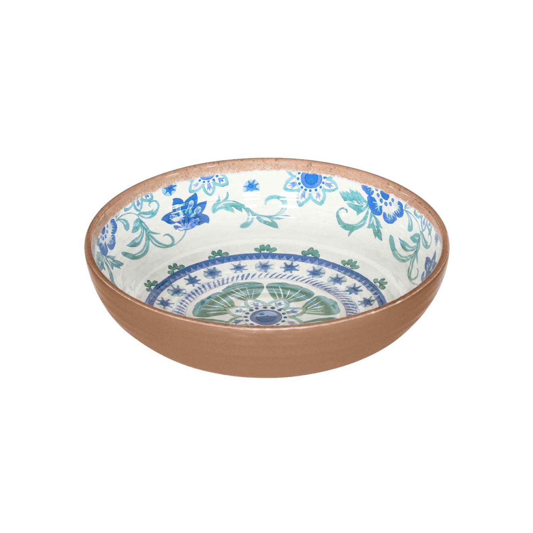 Rio Turquoise Floral Bowl, TURQUOISE
