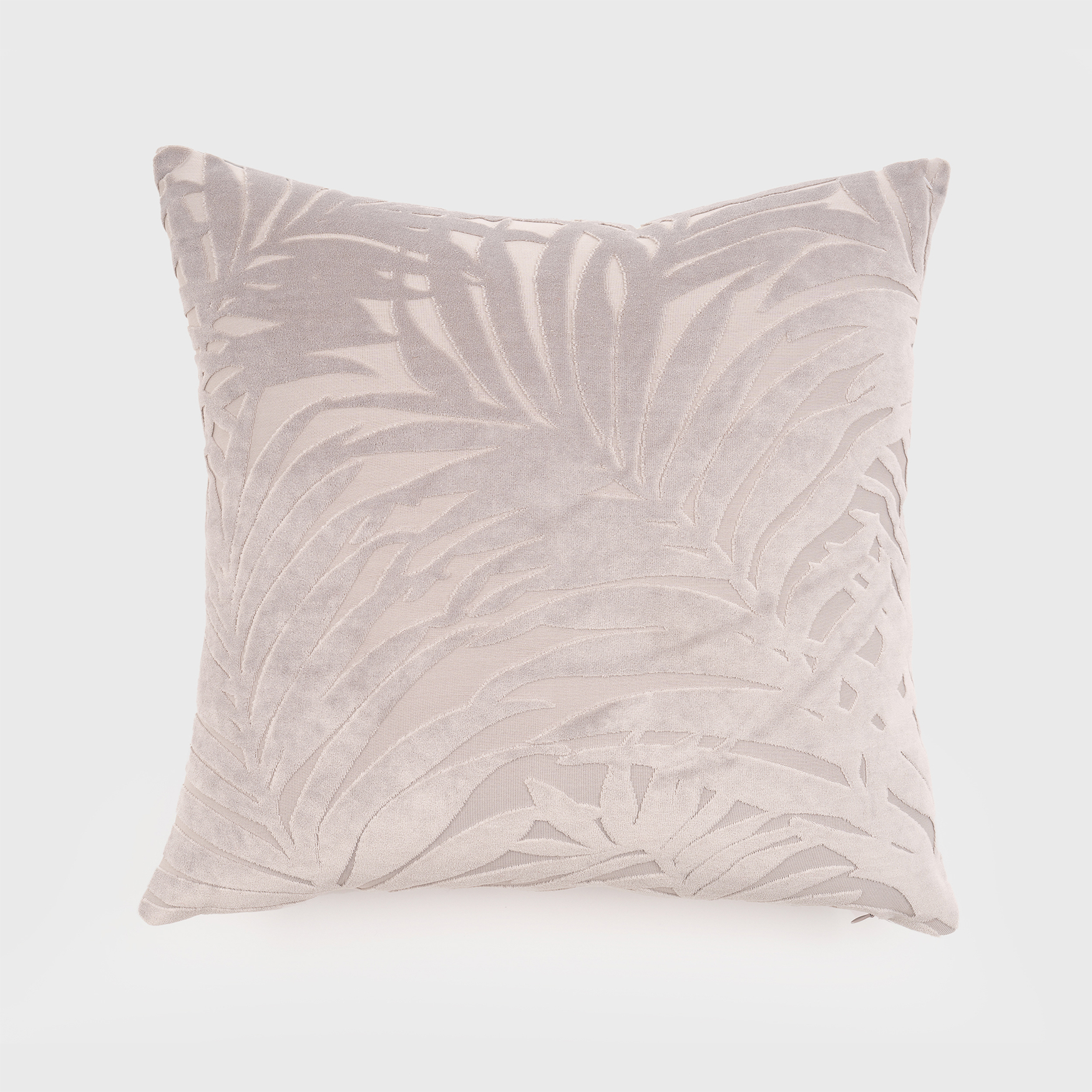 Palm Leave Velvet Accent Pillow, 