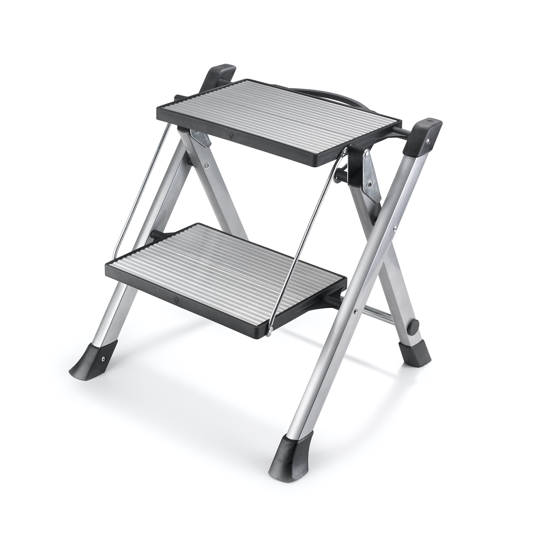 EASY CLOSE TWO STEP STOOL, STAINLESS STEEL
