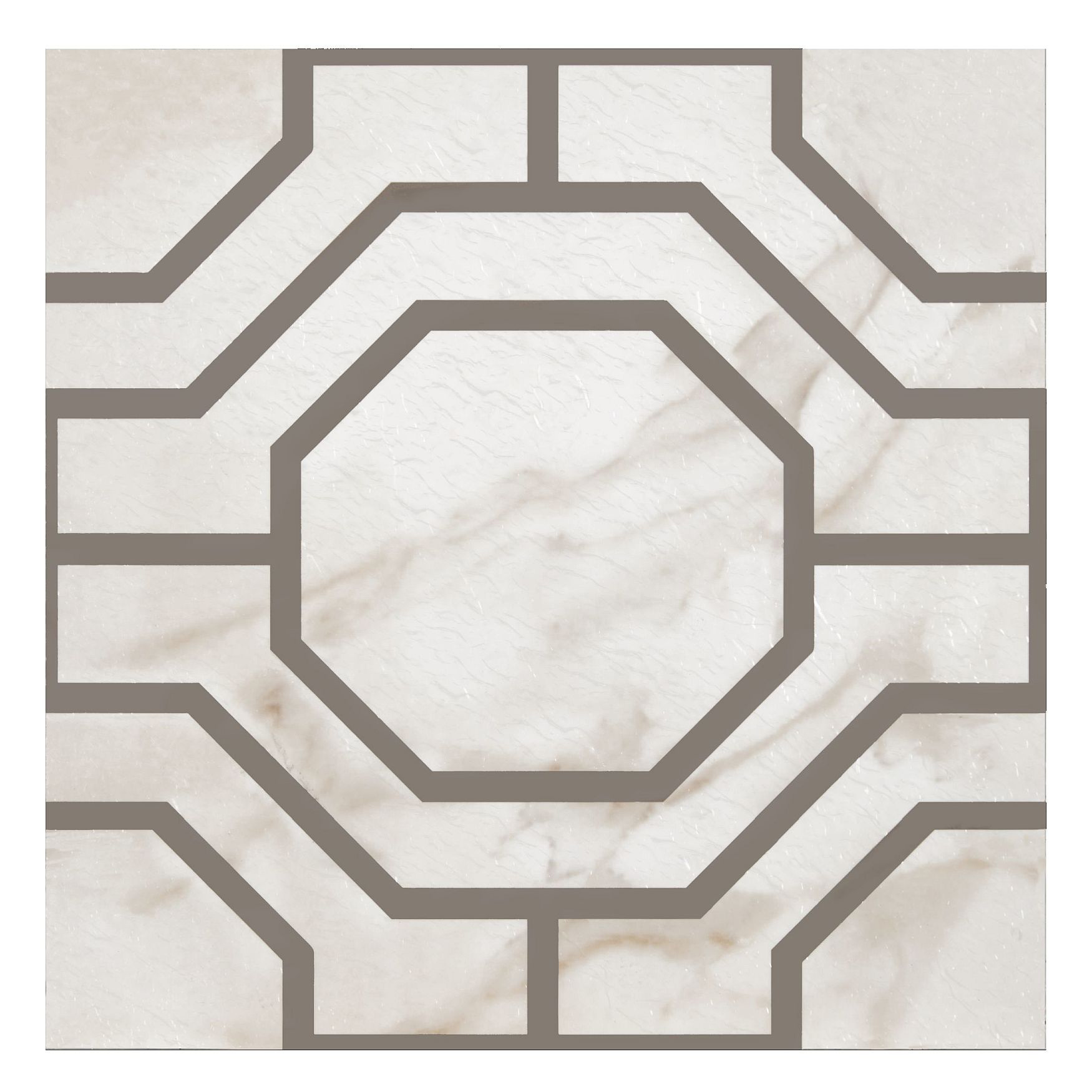 Retro 12x12 Self Adhesive Vinyl Floor Tile - Octagon - 20 Tiles/20 sq. ft., CHARCOAL