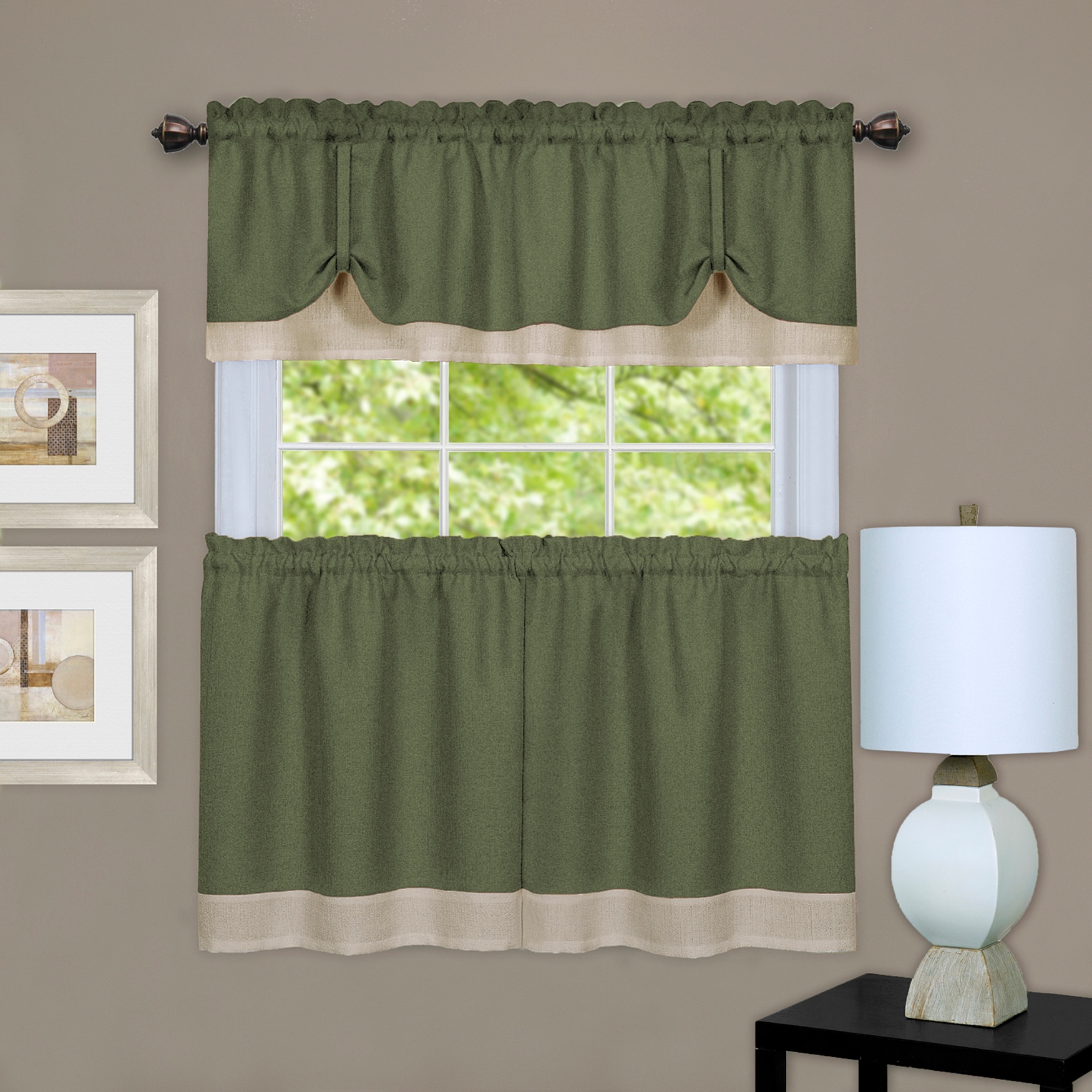 Darcy Window Curtain Tier and Valance Set, 