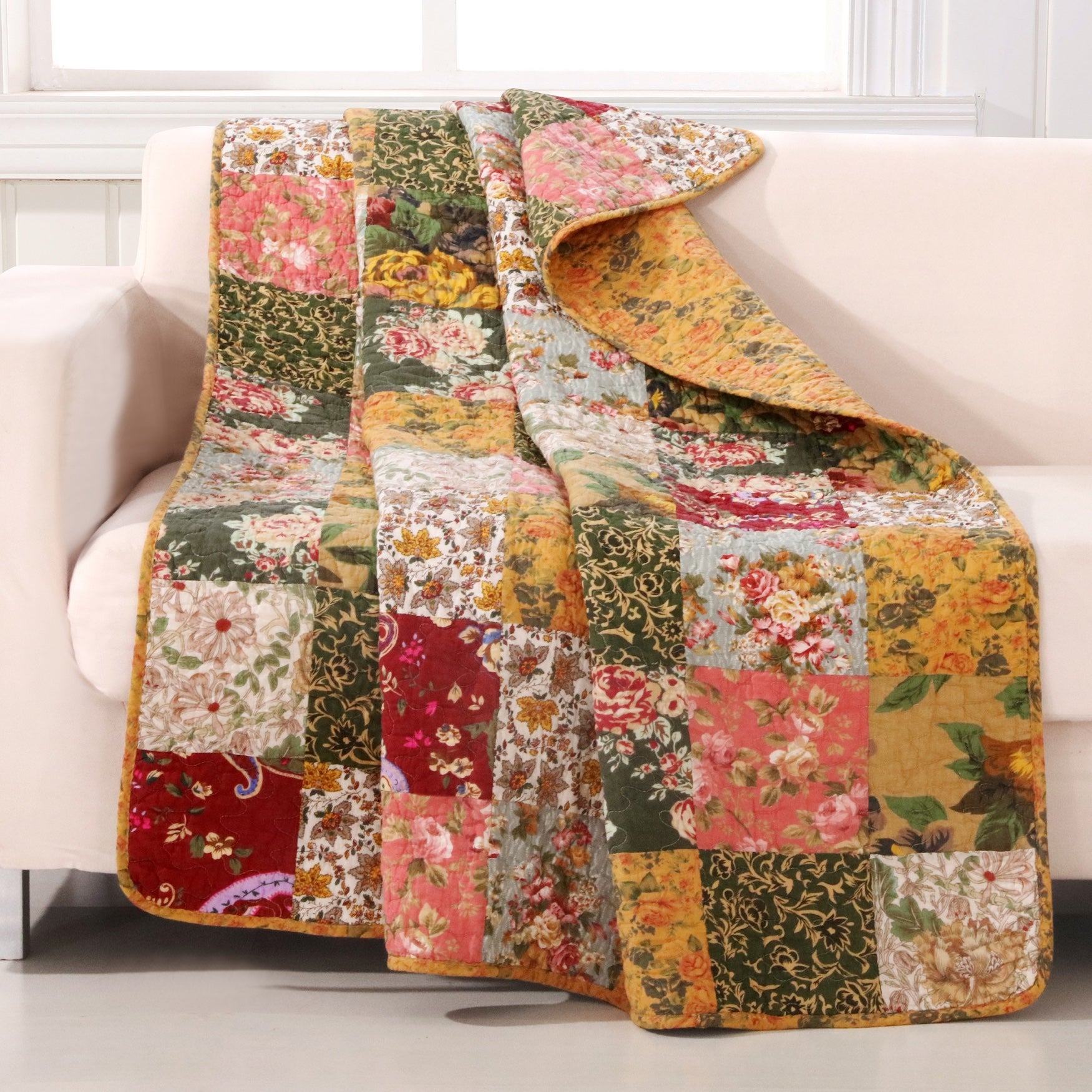 Patchwork throw online blanket