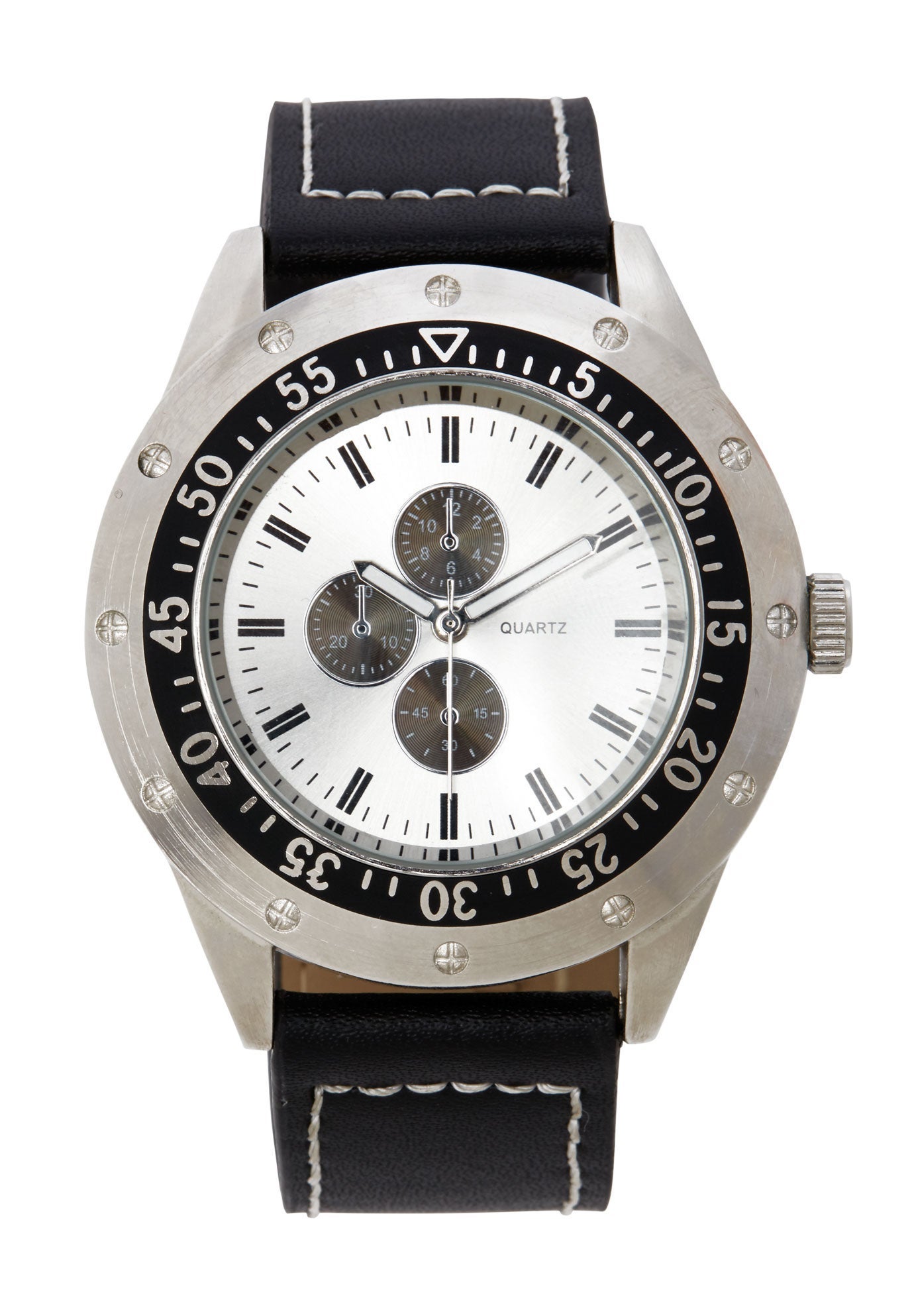 Ranger Watch by Boulder Creek® Quartz 45mm, Silver | King Size