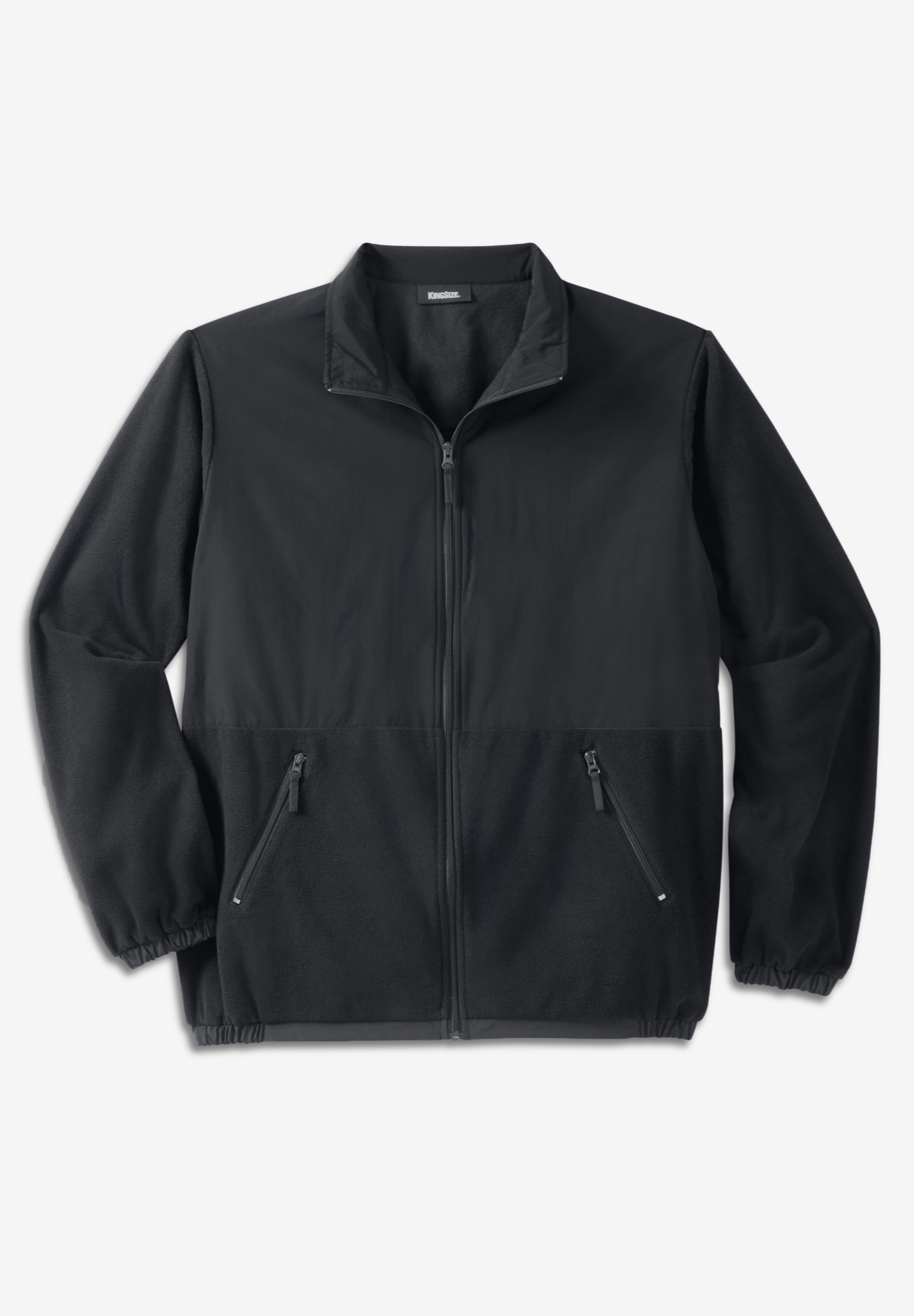 Explorer Plush Fleece Full-Zip Fleece Jacket with Colorblocked Panel, 