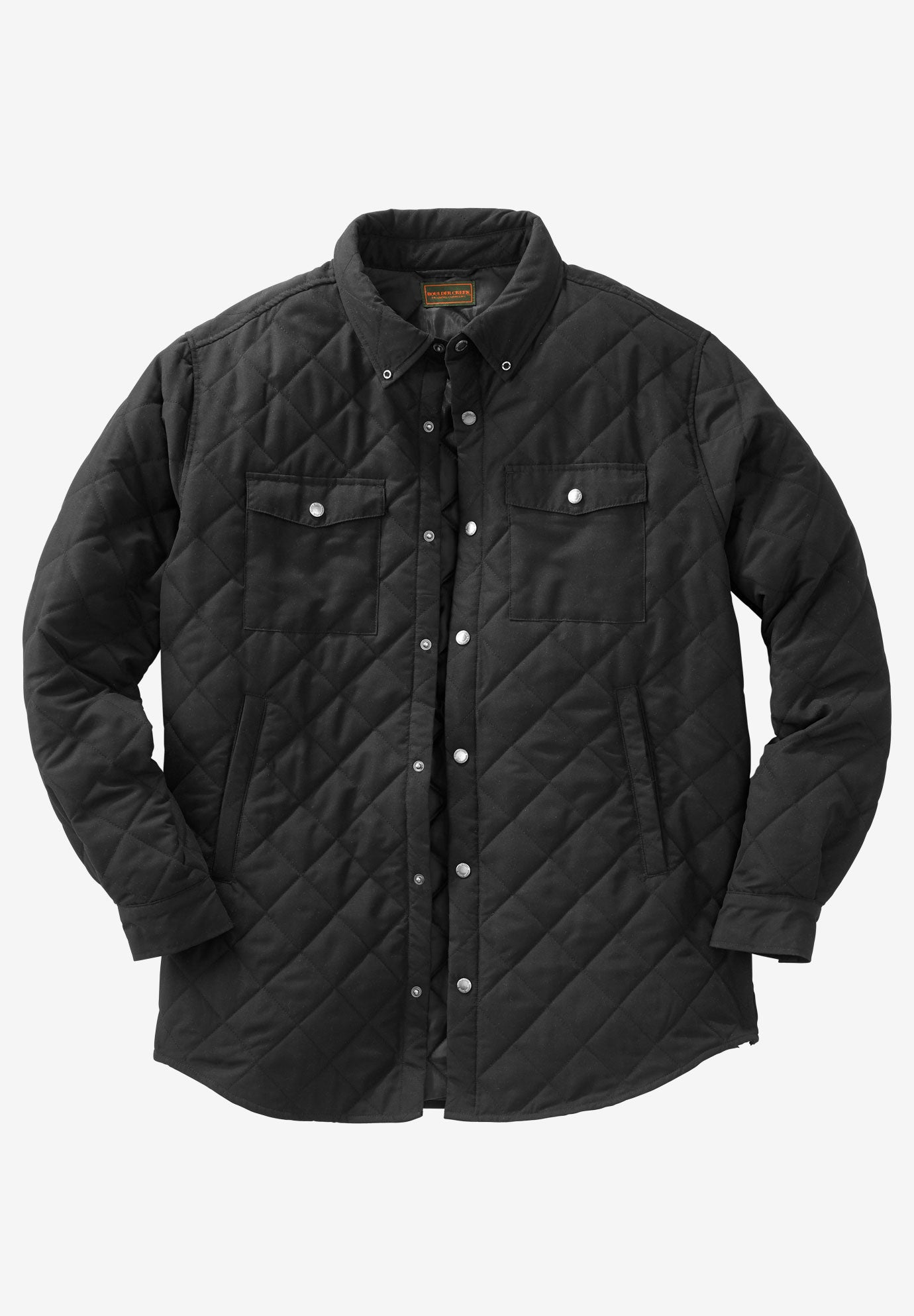 Quilted Shirt Jacket by Boulder Creek® King Size