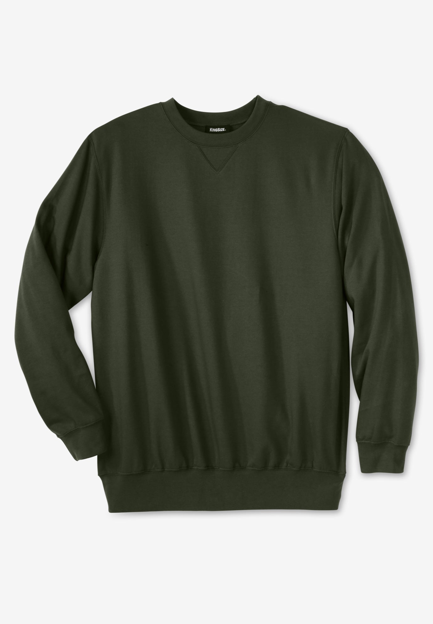 KingSize Men's Big & Tall Tall Ultra-Light Comfort Fleece Crewneck Sweatshirt - Picture 10 of 12