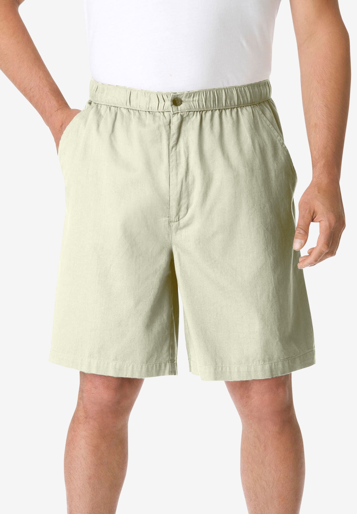 KingSize Mens Big /& Tall Knockarounds 834 Full Elastic Plain Front Shorts