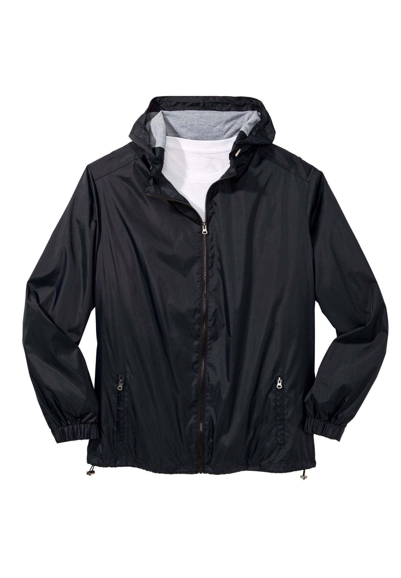 JerseyLined Windbreaker Big and Tall Casual Jackets King Size