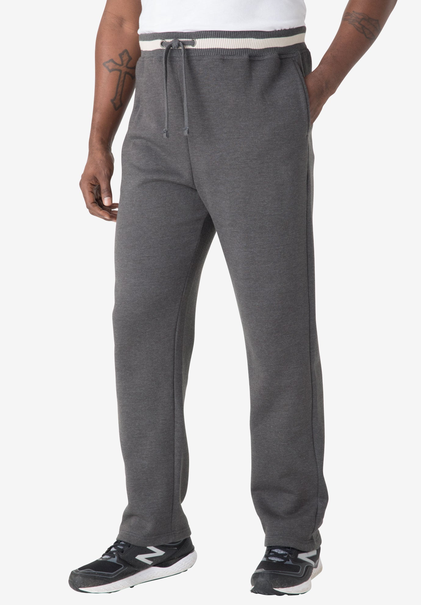 KingSize Coaches Collection Fleece Open Bottom Pants King Size