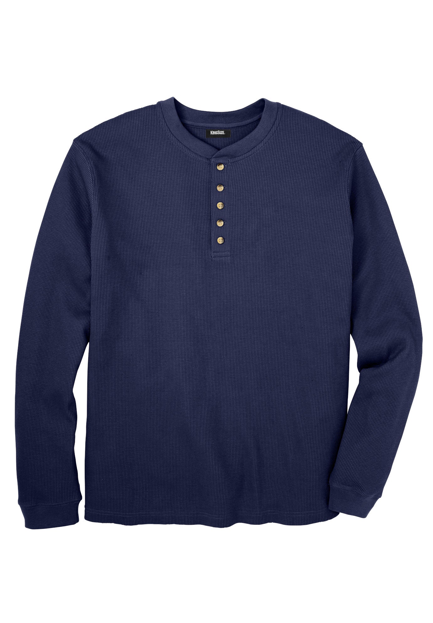 Men's waffle knit outlet thermal henley shirt