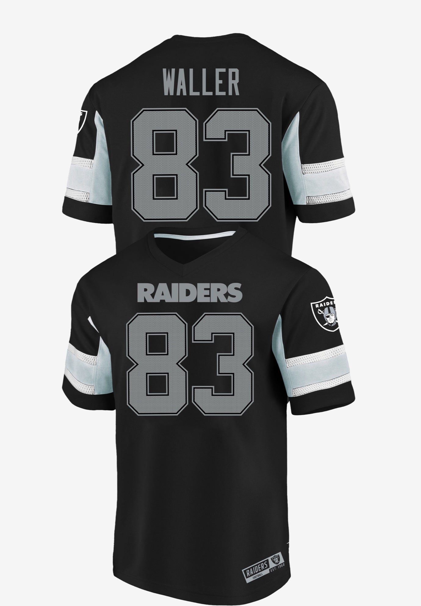 raiders button down jersey
