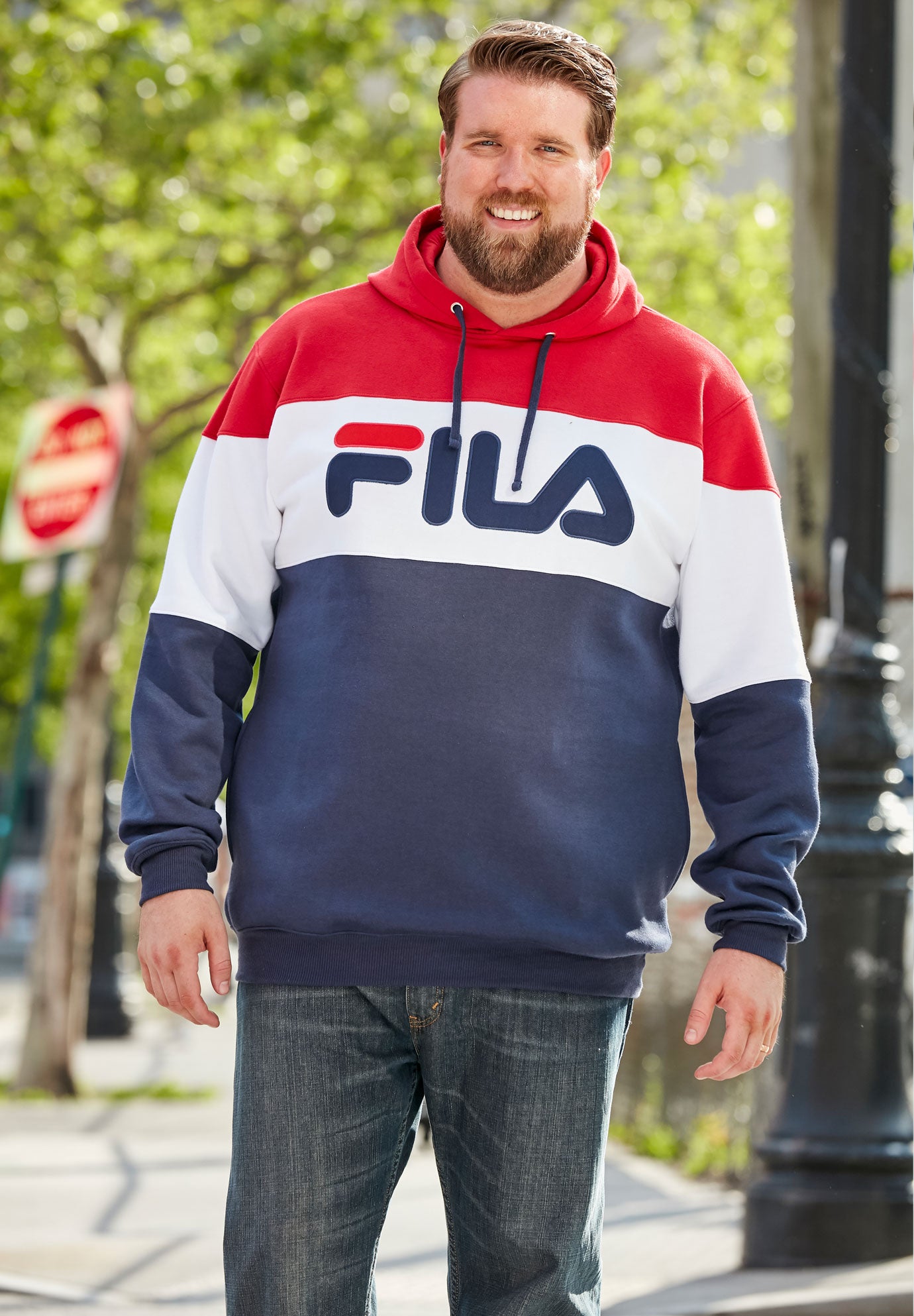 plus size fila hoodie