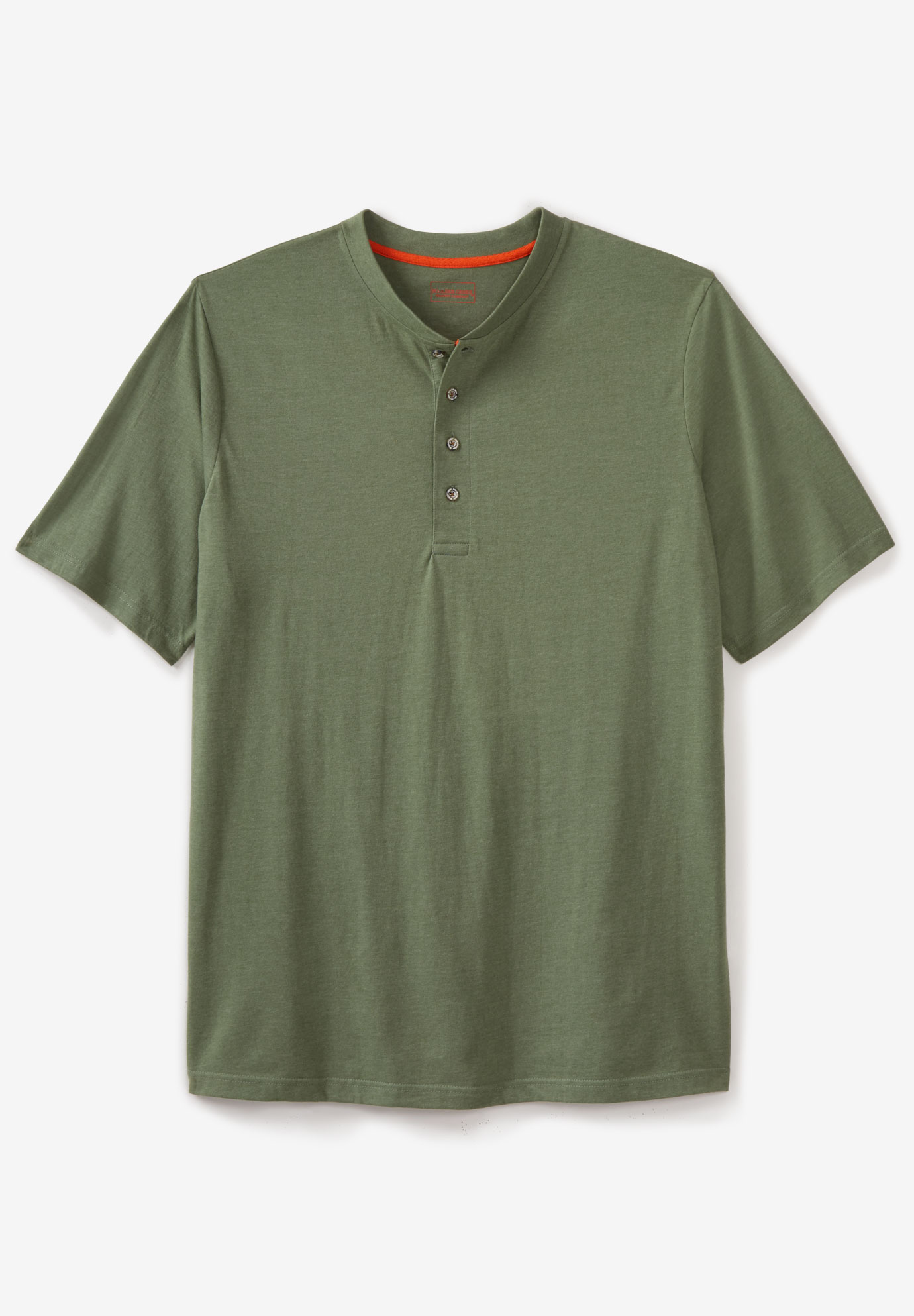Boulder Creek® Heavyweight Short-Sleeve Henley Shirt| Big and Tall ...