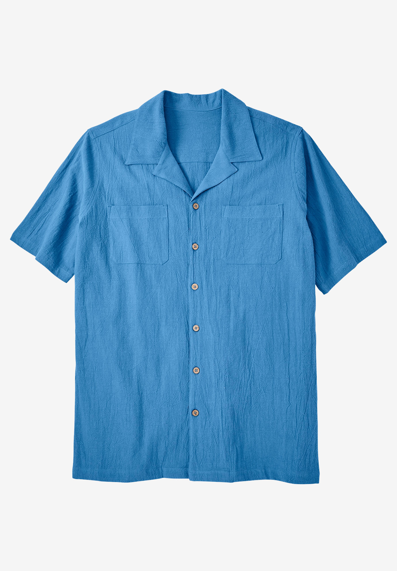 Gauze Cotton Camp Shirt| Big and Tall Camp Shirts | King Size