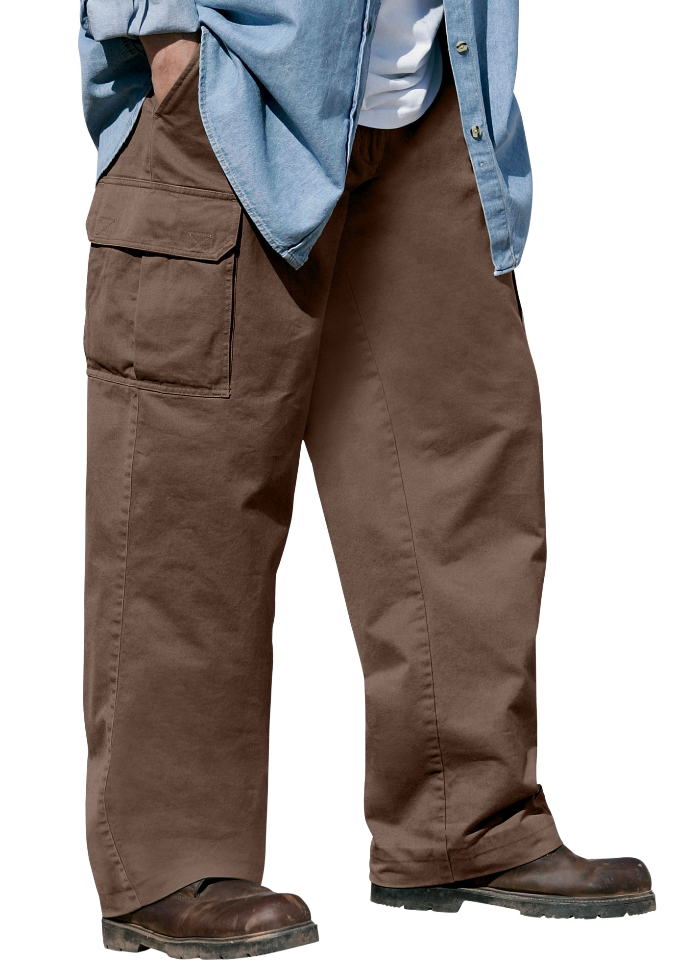 Boulder Creek® Side-Elastic Waist Cargo Pants| Big and Tall All Pants ...