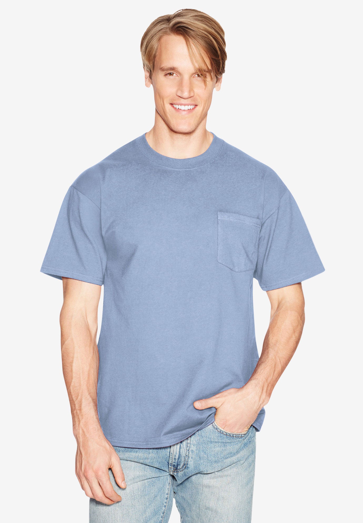 hanes beefy pocket tee