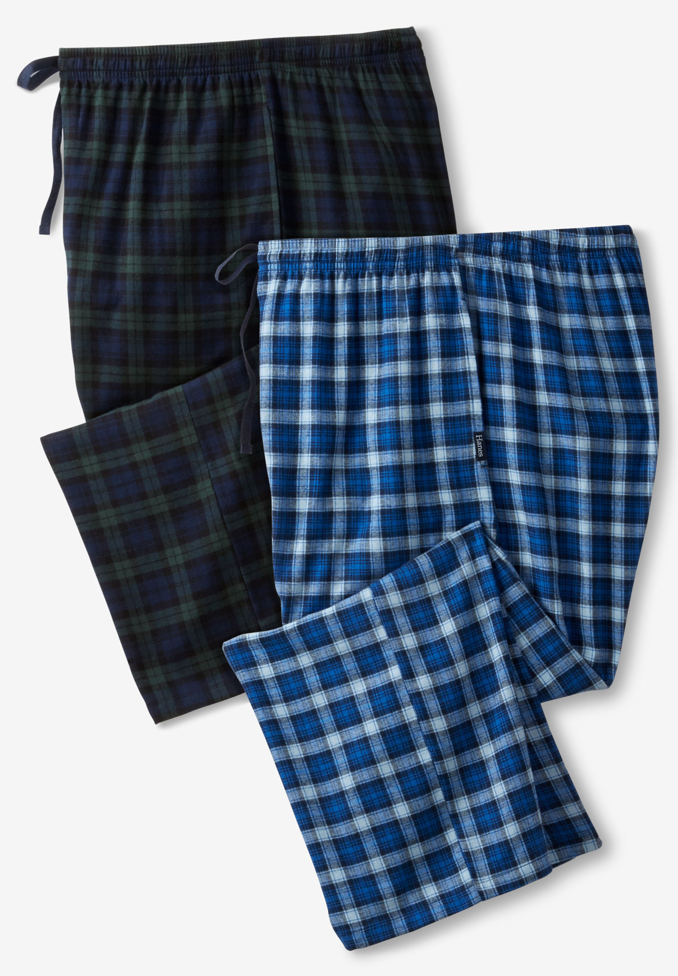 Hanes® Flannel Pajama Pants 2-Pack, 