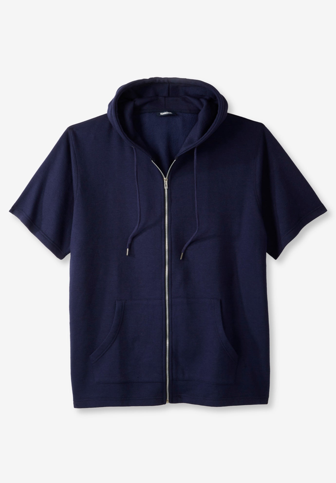 高感度ショップで2023年売れたブランド Short Sleeve Full Zip Hoodie with Pockets, 4412470 | King Size トップス